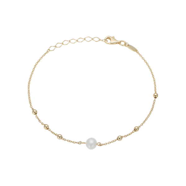 Ferskvands perle armbånd, 20cm, forg søl, fra aagaard