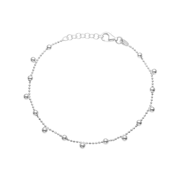 Armbånd, kugler, 17+3 c,sølv, fra aagaard