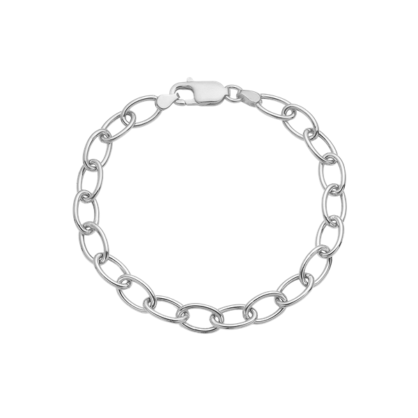 Armbånd, ovale led, 20cm sølv, fra aagaard