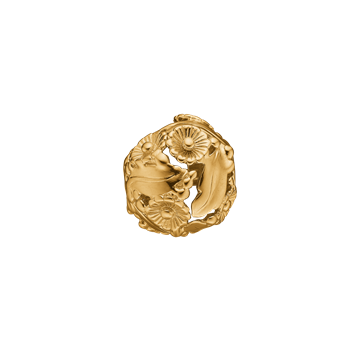 Connections lås forgyldt sølv, flower bo, fra aagaard