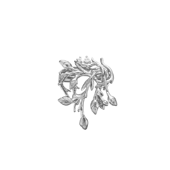 Connections lås sølv, branch, fra aagaard