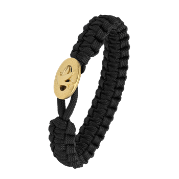 FSTS sort armbånd m forg lås 01, fra Aagaard, 18-25 cm