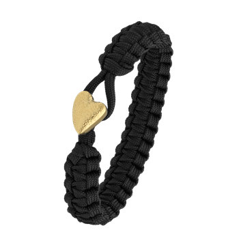 From Soldier to Soldier sort armbånd med forgyldt lås 05