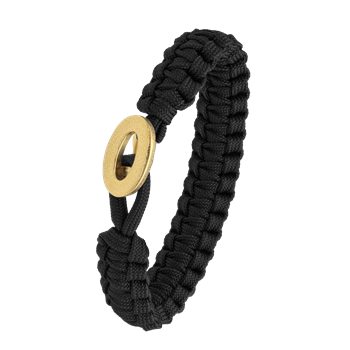 From Soldier to Soldier sort armbånd med forgyldt lås 06