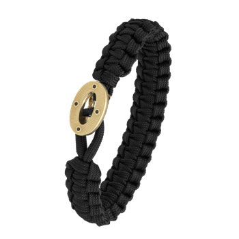 From Soldier to Soldier sort armbånd med forgyldt lås 07