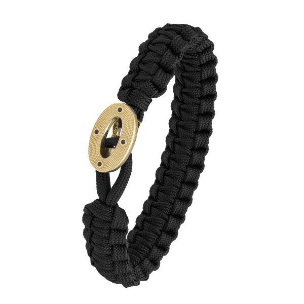 From Soldier to Soldier sort armbånd med forgyldt lås 07