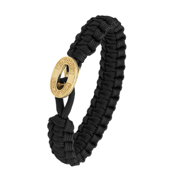 From Soldier to Soldier sort armbånd med forgyldt lås 10