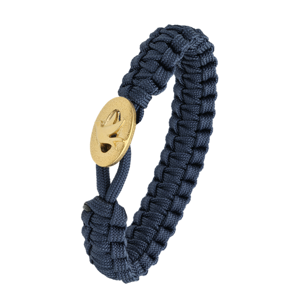 From Soldier to Soldier blåt armbånd med forgyldt lås 01