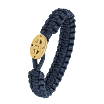 From Soldier to Soldier blåt armbånd med forgyldt lås 09