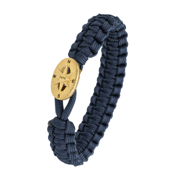 From Soldier to Soldier blåt armbånd med forgyldt lås 09