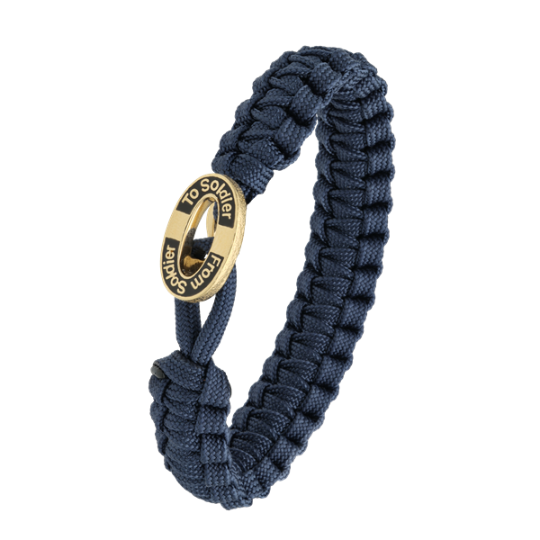From Soldier to Soldier blåt armbånd med forgyldt lås 11