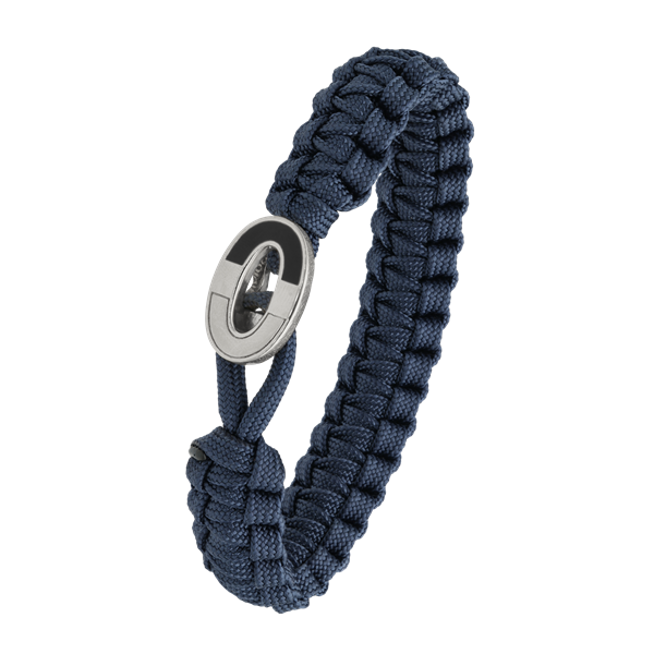 From Soldier to Soldier blåt armbånd med sølv lås 08