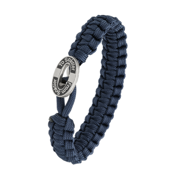 From Soldier to Soldier blåt armbånd med sølv lås 11
