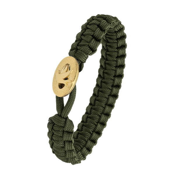 From Soldier to Soldier grønt armbånd med forgyldt lås 01
