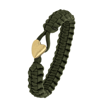 From Soldier to Soldier grønt armbånd med forgyldt lås 05