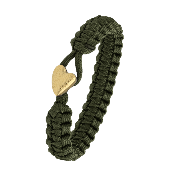 From Soldier to Soldier grønt armbånd med forgyldt lås 05