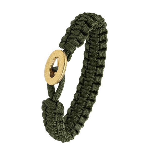 From Soldier to Soldier grønt armbånd med forgyldt lås 06