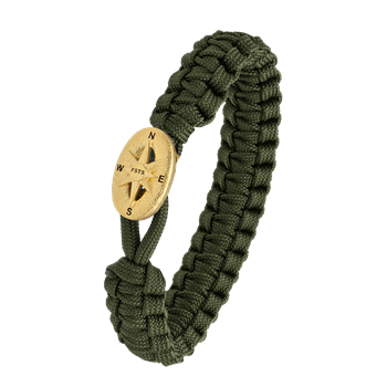 From Soldier to Soldier grønt armbånd med forgyldt lås 09