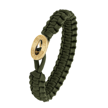 From Soldier to Soldier grønt armbånd med forgyldt lås 10