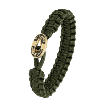 From Soldier to Soldier grønt armbånd med forgyldt lås 11
