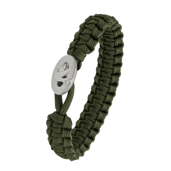 From Soldier to Soldier grønt armbånd med sølv lås 01