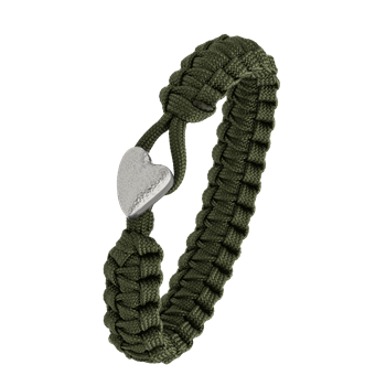 From Soldier to Soldier grønt armbånd med sølv lås 05