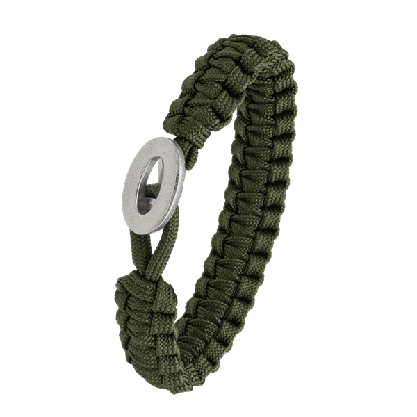 From Soldier to Soldier grønt armbånd med sølv lås 06