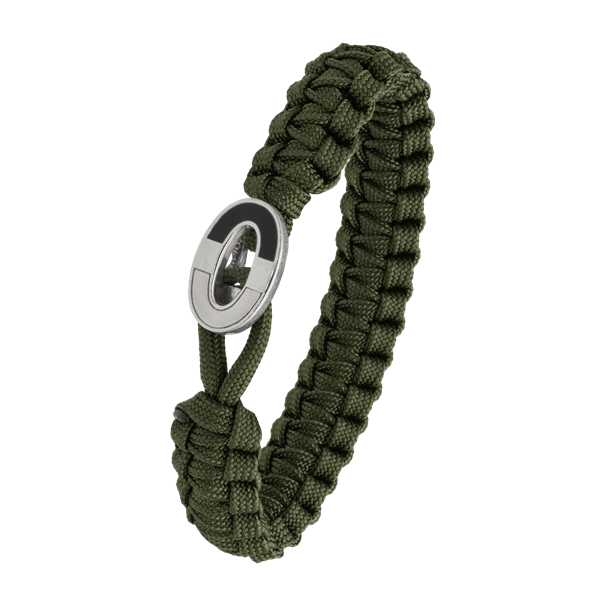 From Soldier to Soldier grønt armbånd med sølv lås 08