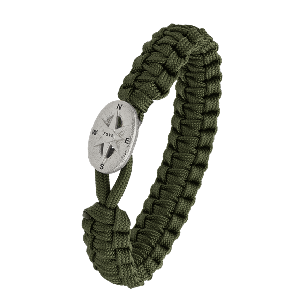 From Soldier to Soldier grønt armbånd med sølv lås 09