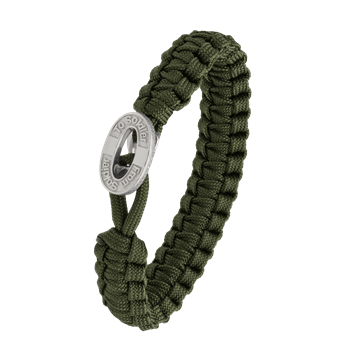 From Soldier to Soldier grønt armbånd med sølv lås 10