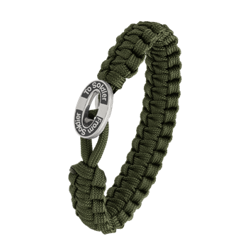 From Soldier to Soldier grønt armbånd med sølv lås 11