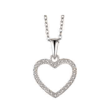 Hjerte vedhæng i sølv fra Støvring Design