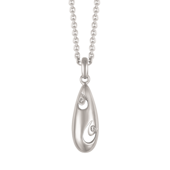 Dråbe sølv halskæde fra Støvring Design