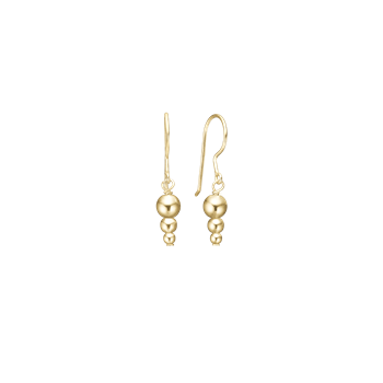 Ørehænger, 8kt, globes, fra aagaard