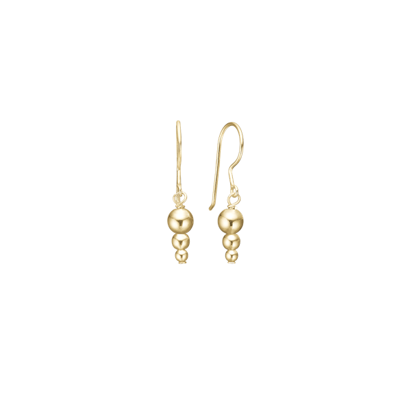 Ørehænger, 8kt, globes, fra aagaard