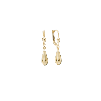 Ørehænger, 8kt, kantet dråbe, fra aagaard