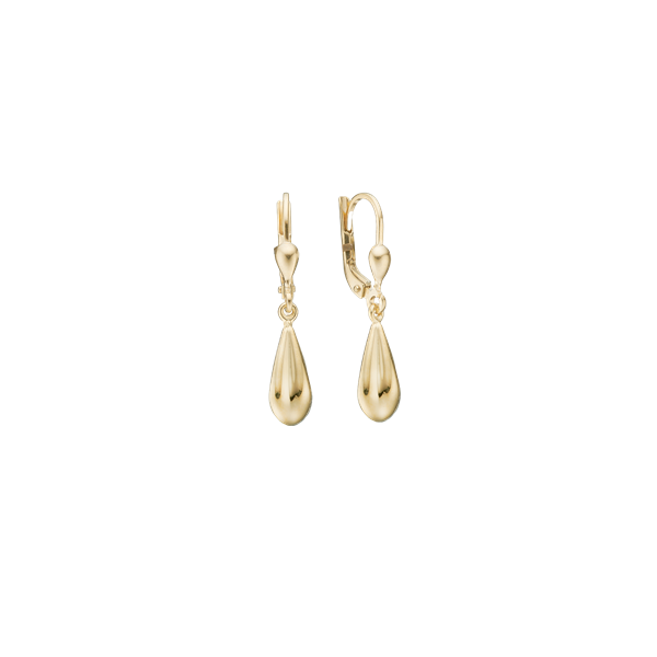 Ørehænger, 8kt, kantet dråbe, fra aagaard