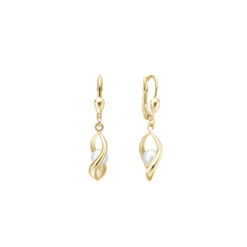 Ørehænger, 8kt, perler, fra aagaard