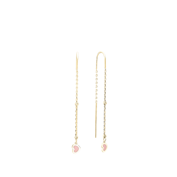 Hjerte hænger ørering forg sølv, fra aagaard