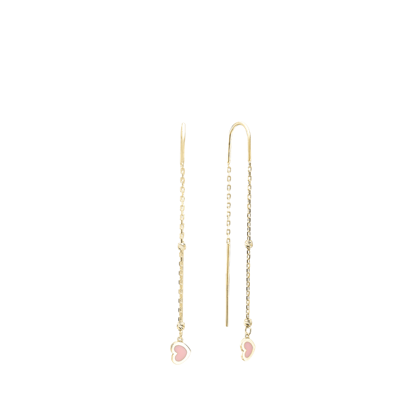 Hjerte hænger ørering forg sølv, fra aagaard