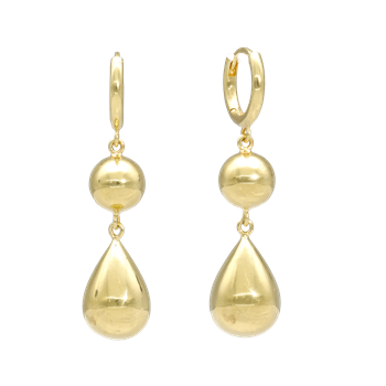 Øreringe i forgyldt sølv, fra Aagaard