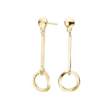 Ørehænger oval, forg sølv, fra aagaard