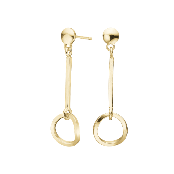 Ørehænger oval, forg sølv, fra aagaard