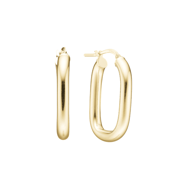 Creoler ovale, sølv 28x19mm, 4mm tråd, fra aagaard