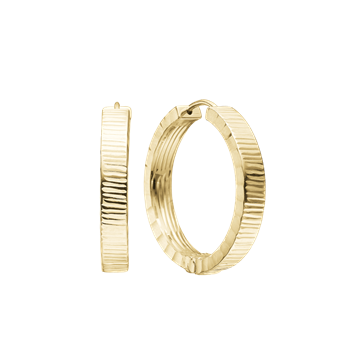 Facet creoler 25mm, forg sølv, fra aagaard