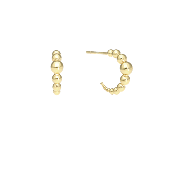 Øreringe i forgyldt sølv, fra aagaard