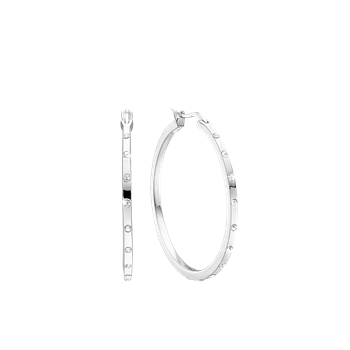 Øreringe, cz creol ø34 mm, sølv, fra aagaard