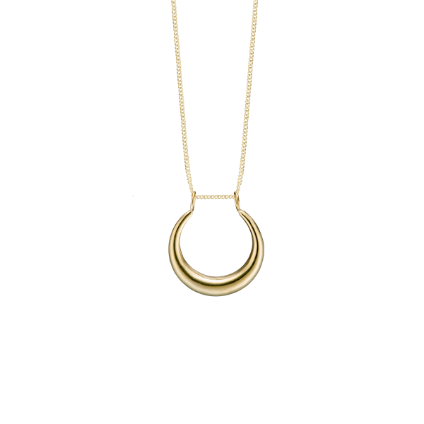 Halskæde, 8kt, svæve måne, fra aagaard