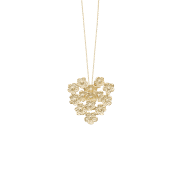 Halskæde, 8kt, blomster, fra aagaard