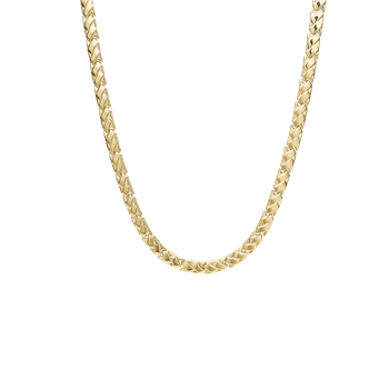 Halskæde 8kt, lænke, 45 cm, fra aagaard